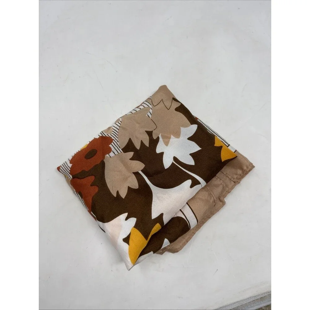 PAOLI Vintage Acetate Earthtones Floral Scarf 23